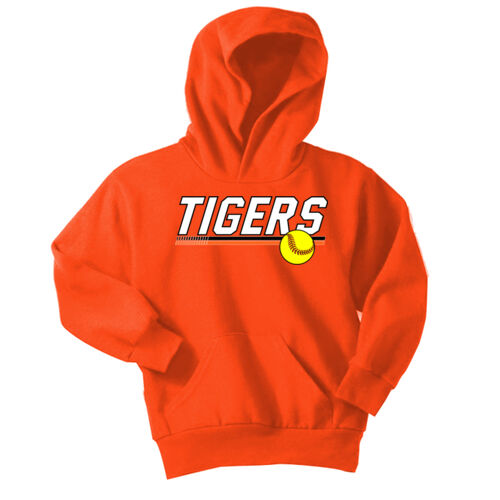 SOFTBALL - Youth Core Fleece Pullover Hooded Sweatshirt Thumbnail