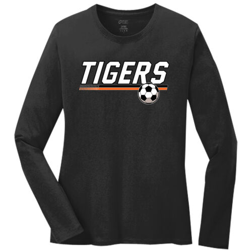 SOCCER - Ladies Long Sleeve Core Cotton Tee Thumbnail